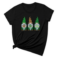 St. Patrick ' s Day póló Női legénység nyak Rövid ujjú laza Fit Szerencsés Shamrock grafikus pólók alkalmi ingek felsők
