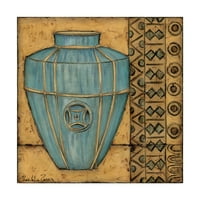 Védjegy Szépművészeti „Square Cerulean Pottery II” vászon művészete: Chariklia Zarris