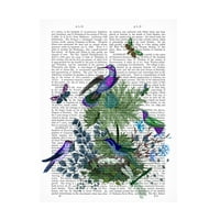 Fab Funky 'Tropical Birds Nest Book Print' vászon művészet