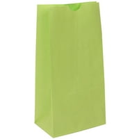 Papír Kraft ebéd táskák, 4.1x8x2.3, Lime zöld, 500 doboz, kicsi