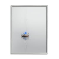 Dörmögés sodródó hajó szürke óceán reflexiós tájfotózás szürke keretes művészeti nyomtatási fal művészet