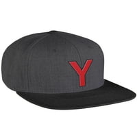 Eredeti Snapback egyedi kezdeti A-tól Z-ig betűk kalap, faszén fekete sapka Blk piros