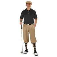 Golf bugyit Start-in-Style hagyományos ruhát a férfiak-Khaki-54