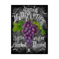 Védjegy képzőművészet 'Sweet Valley Vines' vászon művészet Art Licensing Studio