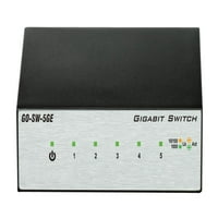 - Link GO-SW-5GE 5-Port nem felügyelt gigabites Fém asztali kapcsoló
