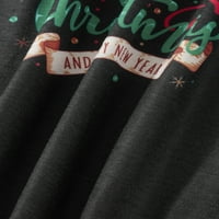 Lieserram karácsonyi családi megfelelő pizsama szett szülő-gyermek levél Santa Hat Print Hosszú ujjú póló felsők és