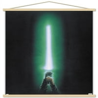 Csillagok háborúja: eredeti trilógia-Zöld fénykard fali poszter fa mágneses kerettel, 22.375 34