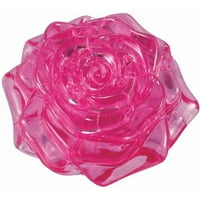 3D kristály Puzzle, rózsaszín rózsa