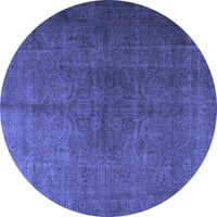 Ahgly Cég Mosható Beltéri Kerek Perzsa Kék Hagyományos Terület Szőnyegek, 6 ' Kerek
