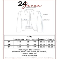 24 Seven Comfort Apparel Plus Méret könyökhosszúság Nyílt Kardigan