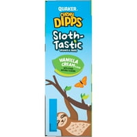 Quaker Chewy Dipps Sloth-Tastic Granola Bars, vanília krém, csomag