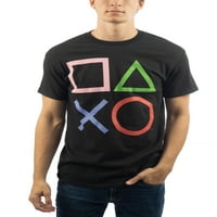PlayStation Controller férfi és nagy férfi grafikus póló