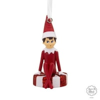 Hallmark Elf a polcon cserkész Elf ül borsmenta dísz, 0.06 lbs