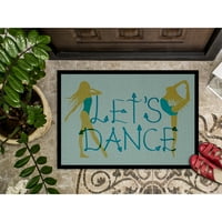 Carolines Treasures BB5374MAT lehetővé teszi a tánc vászon kékeszöld ajtószőnyeg, beltéri szőnyeg vagy kültéri üdvözlő