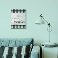 A Stupell Industries kedvenc szezonja a sütőtök vicces őszi Plaid Word DesignCanvas Wall Art készítette, Daphne Polselli