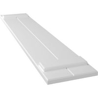 Ekena Millwork 3 4 W 60 H True Fit PVC Két tábla csatlakozott a Board-N-Batten redőnyökhöz, befejezetlen