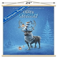 Disney Fagyasztott: Olaf Fagyasztott kaland-Teaser egy lapos fali poszter fa mágneses kerettel, 22.375 34