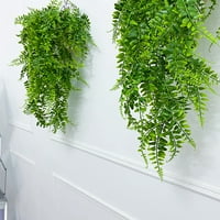 Fern mesterséges szőlő lóg falra szerelt szimuláció zöld növény kültéri erkély kerti dekoráció
