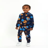 T. Toddler fiú gyapjú kapucnis ruhák, méretek 12m-5T