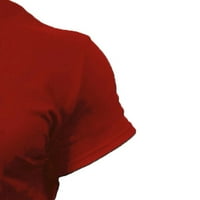 FreshLook férfi felsők Férfi karácsonyi nyomtatott póló kerek nyakú Rövid ujjú, Piros L
