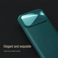 Elepower iPhone Pro tokhoz, Tartós PU bőr bőr Hybird TPU masszív Ütésálló esésgátló [Slide Camera Cover] vékony könnyű
