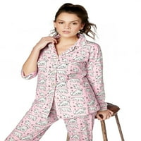 BedHead Női Hosszú ujjú Klasszikus Stretch kötött pizsama szett Rózsaszín jegesmedvék közepes-1002-SI7-7542