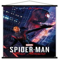 Marvel ' s Spider-Man: Miles Morales-Pose fali poszter fa mágneses kerettel, 22.375 34