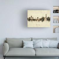 Michael Tompsett 'Hong Kong Skyline Vintage' Canvas Art