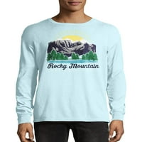 Férfi Hanes Rocky Mountain Nemzeti Park Sunrise Hosszú ujjú grafikus póló