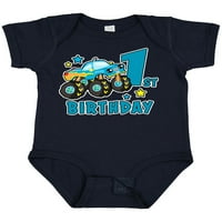 Inktastic 1. születésnapi Monster Truck ajándék baba fiú Body