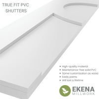 Ekena Millwork 15 W 48 H True Fit PVC Center Circle Arts & Crafts rögzített redőnyök, moha zöld