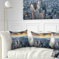 A NYC felhőkarcolók - CityScape Photo Drow Pillow - 16x16 városkép -felvétele - 16x16.