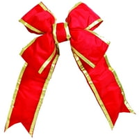 Vickerman 96 Piros-Arany Négy Hurok Nylon Szabadtéri Karácsonyi Íj