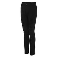 Pedort Cargo Jean nadrág Női nyugodt illeszkedő egyenes láb Jean húzza farmer divatos Fekete, XL