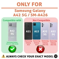 TalkingCase vékony tok kompatibilis a Samsung Galaxy A 5G-hez, üveg képernyővédő fólia, narancssárga szitakötő hiba