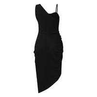 Bazyrey Női Grafikai nyomatok nyári ruhák rövid ujjú esti Party Wrap ruhák Fekete M