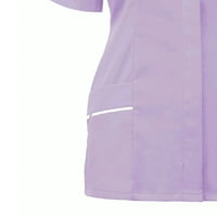 női pólók női ápolók tunika egységes Klinika gondozó hajtóka védőruházat felsők Női pólók Rózsaszín + L