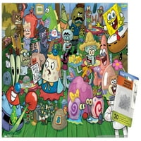 Nickelodeon Spongyabob-karakter fal poszter Push csapok, 14.725 22.375