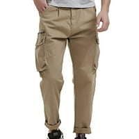 Férfi plusz méretű nadrág alkalmi farmer divat zseb Trend férfi Mikro elasztikus vékony farmer overall Khaki 6