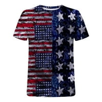 pyju férfi hazafias Rövid ujjú póló július 4. Stars and Stripes nyomtatott ingek könnyű kényelmes edzés ing