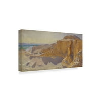 Védjegy Szépművészeti „sziklák a Deir El Bahri Egyiptomban” vászon művészete, John Singer Sargent