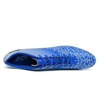 Ymiytan férfi tüskék cipő acél körmök sportcipő Színes blokk cipők labdarúgó kényelem tartós csipke cipő kék 10
