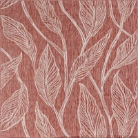 Egyedi szövőszék levél beltéri kültéri botanikai szőnyeg rozsda vörös szürke 8 '11' 4 téglalap virág botanikus modern