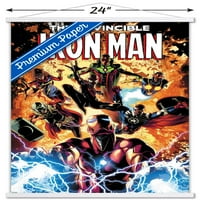 Marvel Comics-Iron Man-legyőzhetetlen Iron Man fali poszter fa mágneses kerettel, 22.375 34