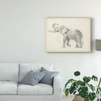 Védjegy Szépművészet 'Elefántvázlat I' Canvas Art készítette Ethan Harper