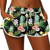 Abtel női fenék Bermuda rövid forró nadrág laza Mini nadrág Női bő nyaralás nyári strand nadrág Fekete XL