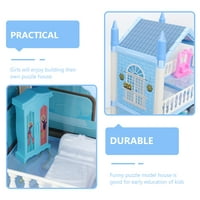 Készlet Puzzle Villa Ház Készlet Építési Modell Készlet Vicces Miniatűr Baba Ház Készlet Ajándék