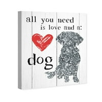 A Wynwood Studio tipográfia és idézi a fali művészet vászon nyomtatványokat és a kutya szerelmi idézeteit és mondásait