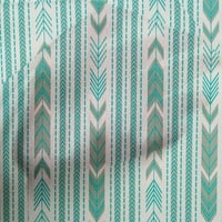 oneOone Organic Cotton Voile Fabric Arrow & Stripe geometriai nyomtatási Szövet az udvaron széles