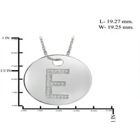 JewelersClub akcentus fehér gyémánt kezdeti betű medál nyaklánc nőknek